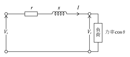 第1図　電圧降下の回路図