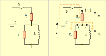 第7図　2RL直並列回路　　第8図　回路各部の電圧と電流